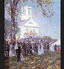 Childe Hassam Famous Paintings - County Fair New England